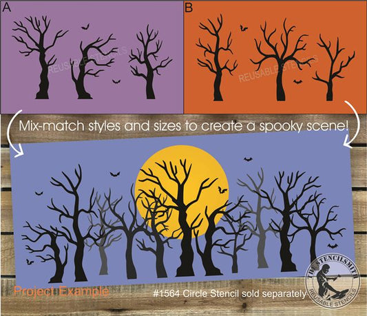 10174 Spooky Tree Stencils - The Stencilsmith