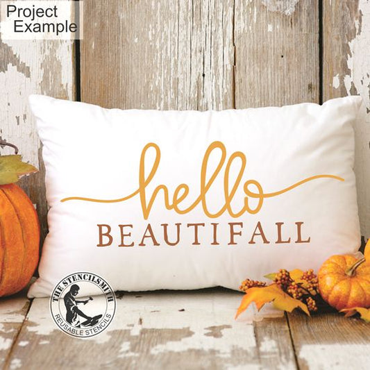 10177 Hello Beautifall Stencil - The Stencilsmith