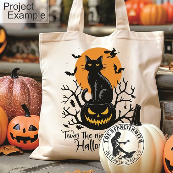 10181 'Twas The Night Before Halloween Stencil - The Stencilsmith