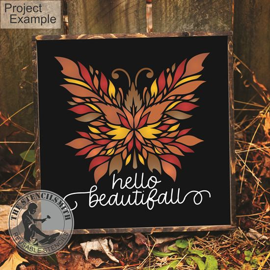 10183 Hello Beautifall Butterfly Stencil