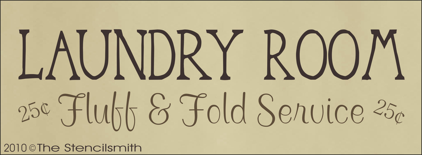 1019 - Laundry Room - Fluff & Fold Service stencil - The Stencilsmith