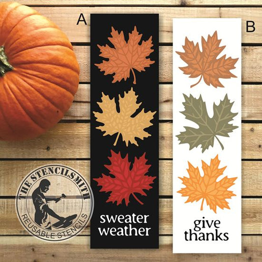 10190 Decorative Fall Leaf Stencils - The Stencilsmith