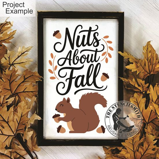 10201 Nuts About Fall Stencil - The Stencilsmith