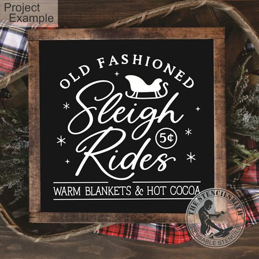 10208 Sleigh Rides Stencil - The Stencilsmith