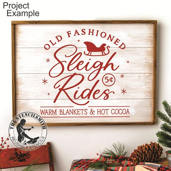 10208 Sleigh Rides Stencil