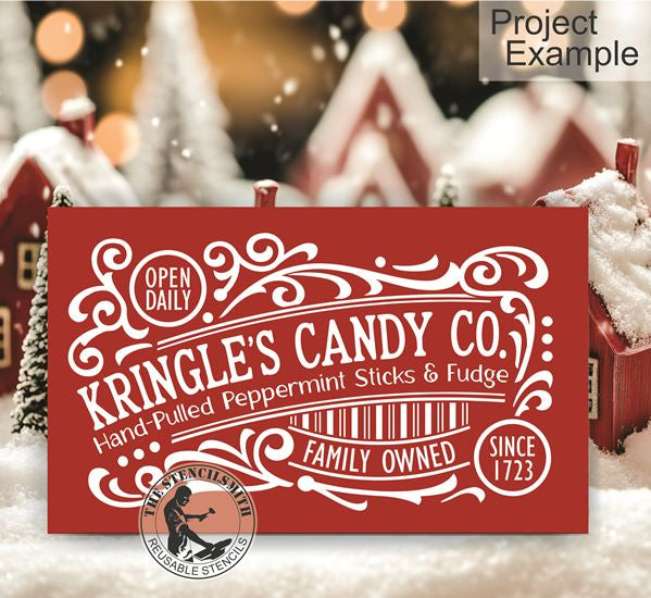 10210 Kringle's Candy Co. Stencil - The Stencilsmith