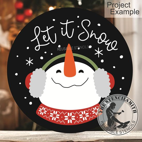 10212 Let It Snow Snowman Stencil