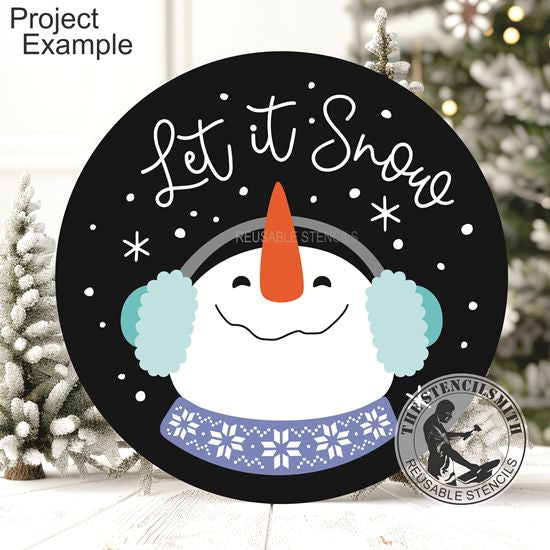 10212 Let It Snow Snowman Stencil