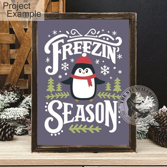 10215 Freezin' Season Penguin Stencil - The Stencilsmith