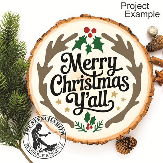 10219 Merry Christmas Y'all Stencil