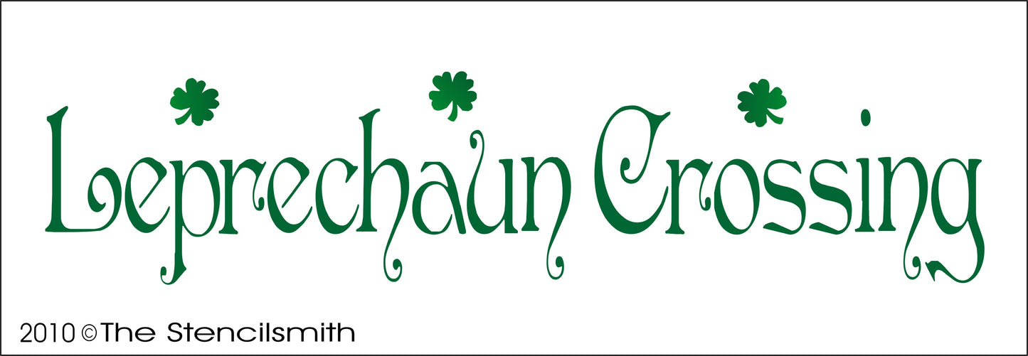 1022 - Leprechaun Crossing stencil - The Stencilsmith