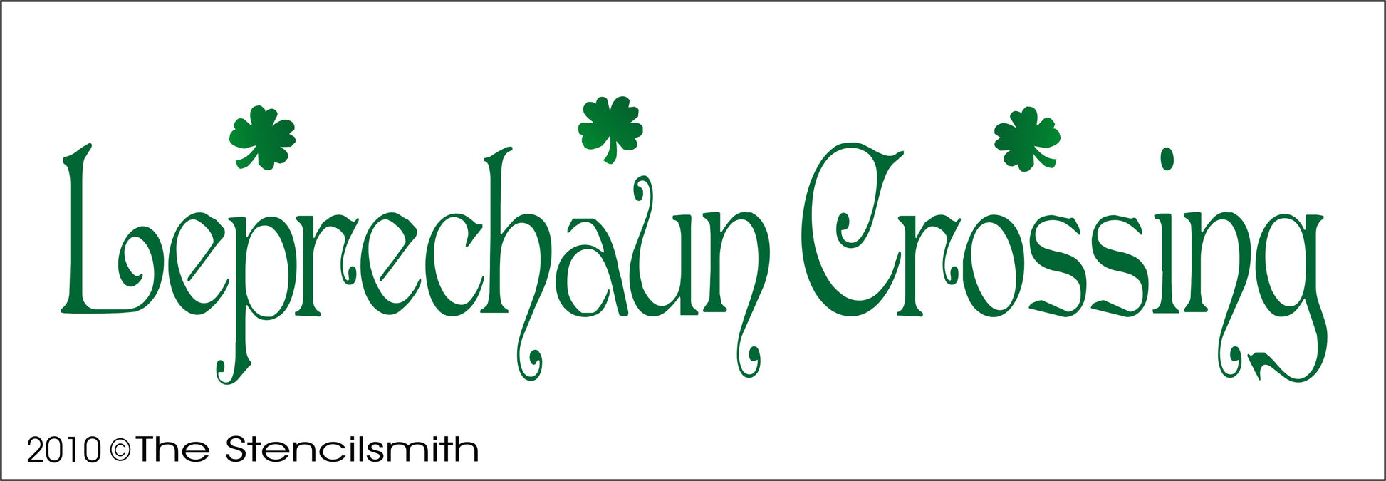 1022 - Leprechaun Crossing stencil - The Stencilsmith
