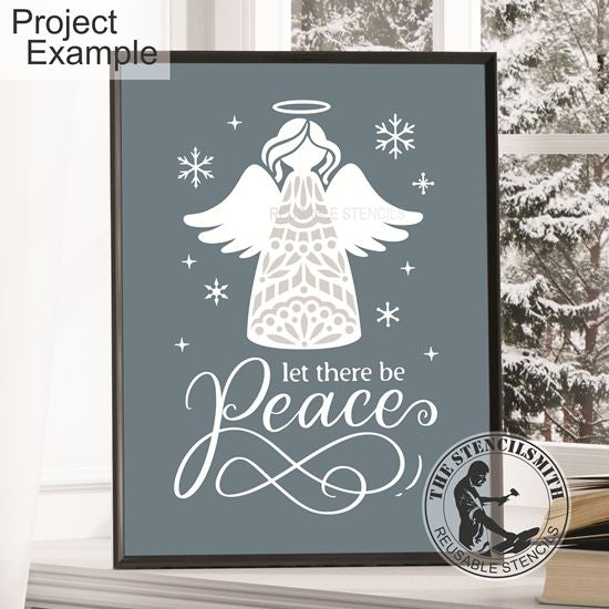10236 Peace On Earth Angel Stencil
