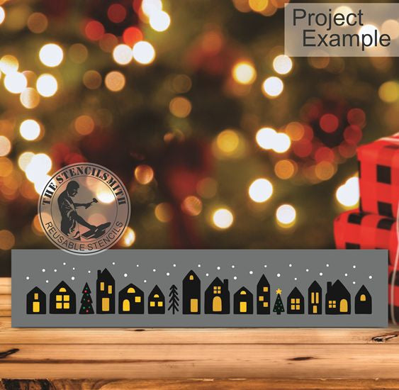 10242 Tiny Christmas Village Stencil