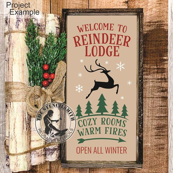 10246 Reindeer Lodge Stencil