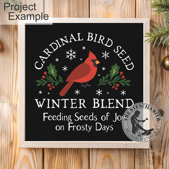 10247 Cardinal Bird Seed Stencil