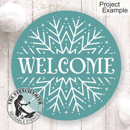 10252 Welcome Snowflake Stencil