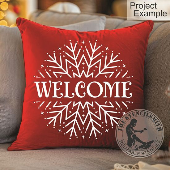 10252 Welcome Snowflake Stencil