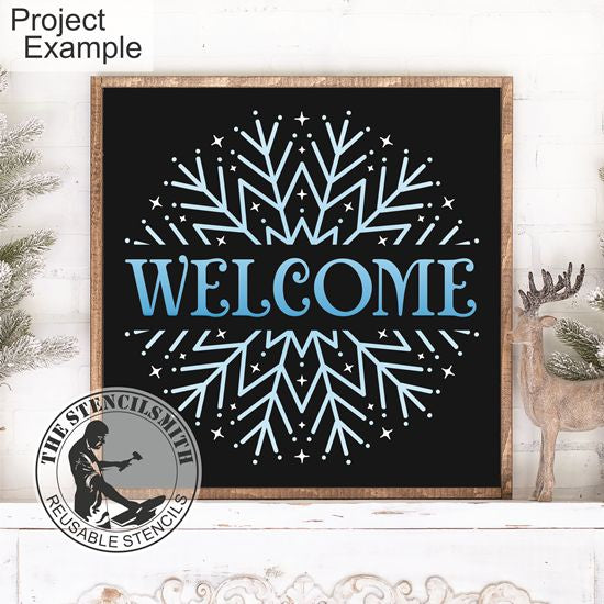 10252 Welcome Snowflake Stencil