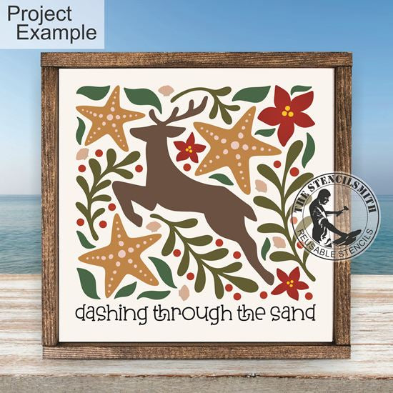 10261 Dashing Through The Sand Stencil