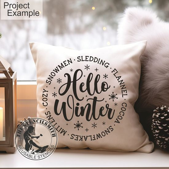 10263 Hello Winter Stencil