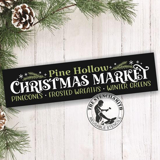 10266 Pine Hollow Christmas Market Stencil