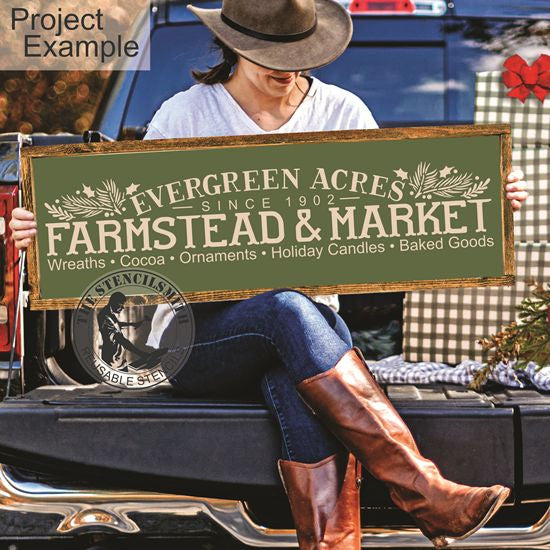 10268 Evergreen Acres Farmstead & Market Stencil