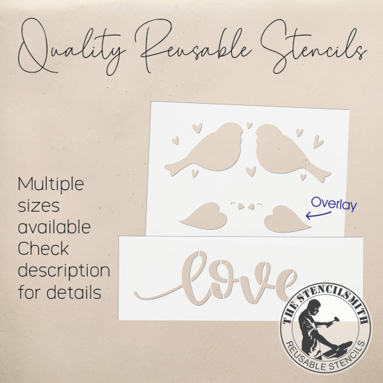 10332 Love Birds Block Stencil Set - The Stencilsmith