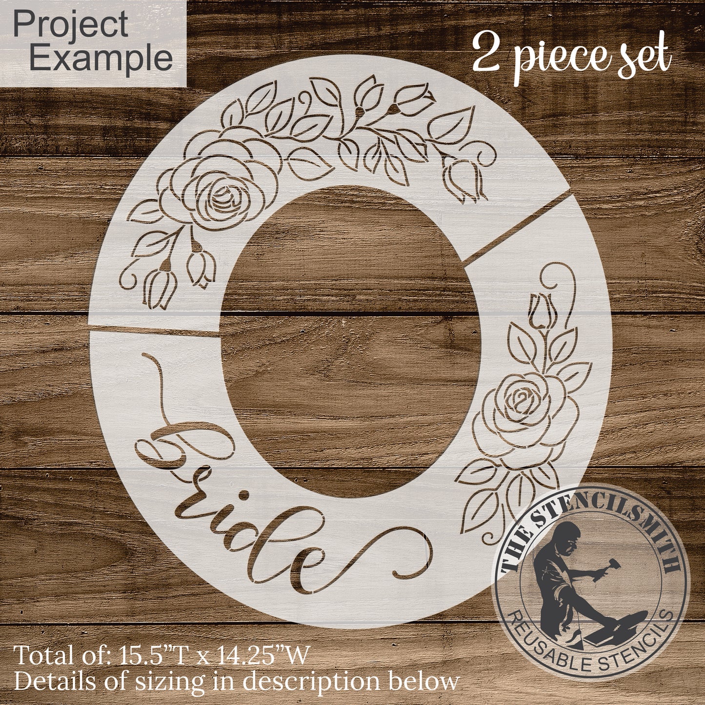 10621 Bride Floral Hat Stencil
