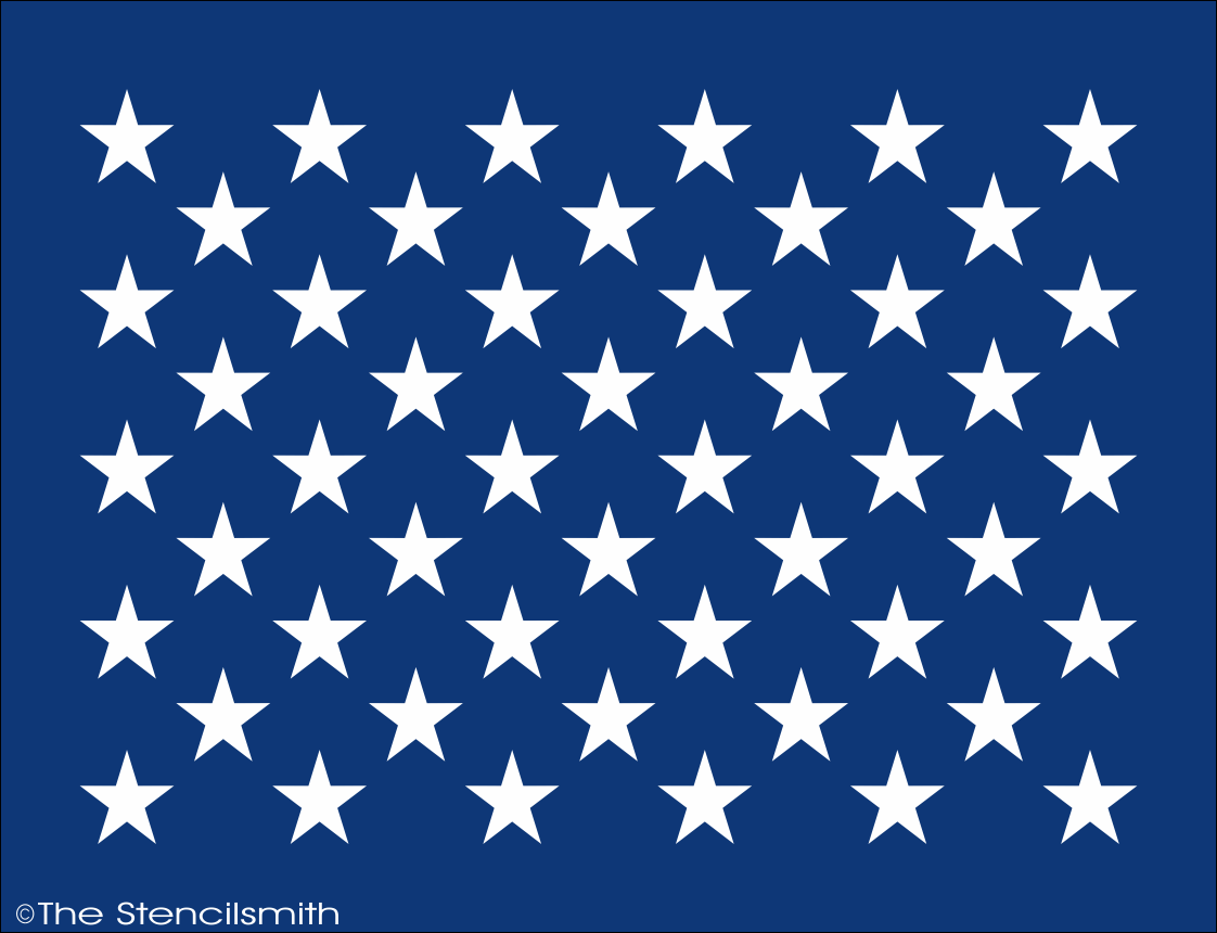 1182 American Flag Stars Stencil - The Stencilsmith