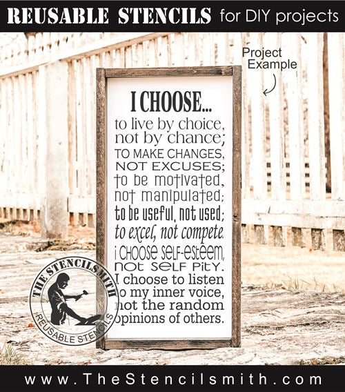 1590 - I CHOOSE - The Stencilsmith