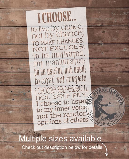 1590 - I CHOOSE - The Stencilsmith