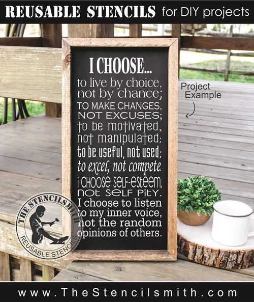 1590 - I CHOOSE - The Stencilsmith