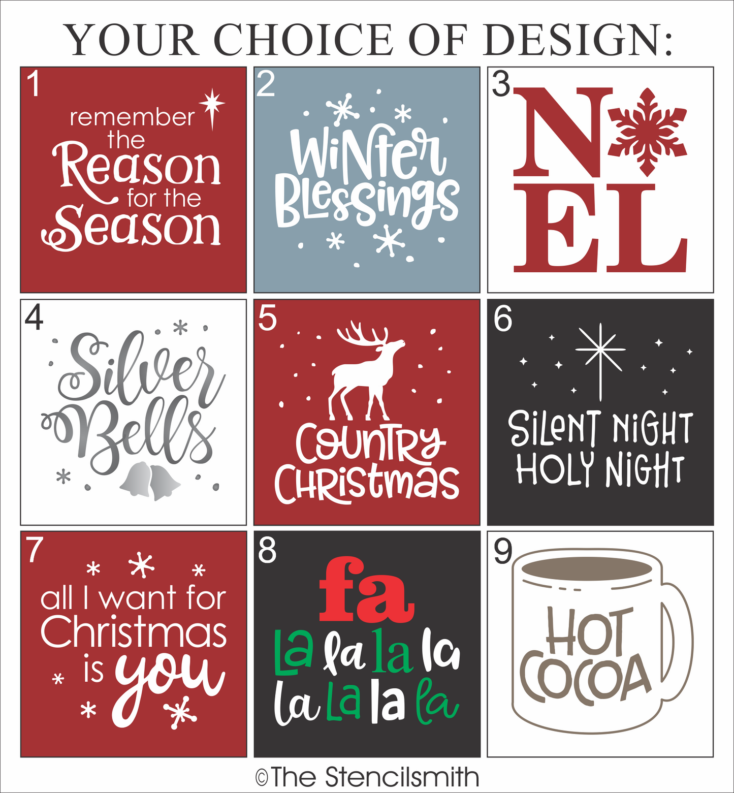 4737 Christmas Minis Stencils