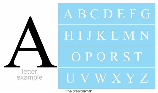CLEARANCE #5259 Alphabet Set Stencil - 4" - 10mil white mylar