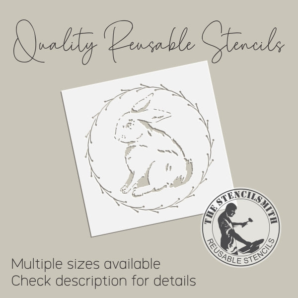 5853 Vintage Bunny Stencil - The Stencilsmith