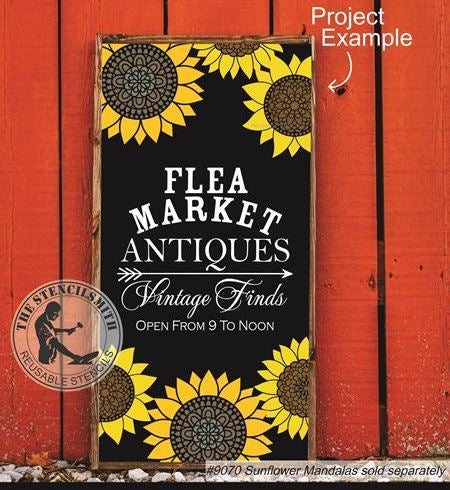 6205 - Flea Market Antiques stencil - The Stencilsmith