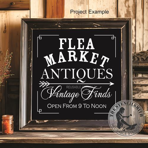 6205 - Flea Market Antiques stencil - The Stencilsmith