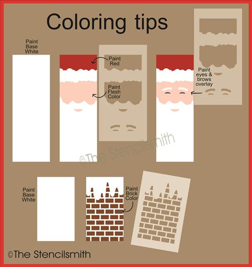 6320 - Santa Rooftop - 5pc set - The Stencilsmith