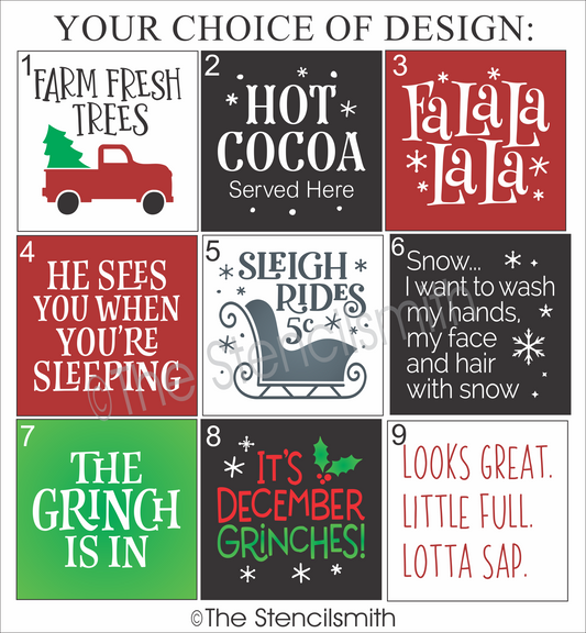 6403 Christmas Minis Stencils - The Stencilsmith