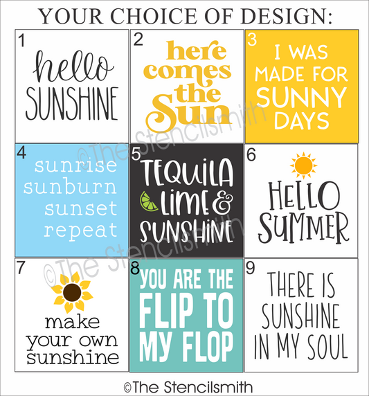 6888 Summer Sunshine Minis Stencils - The Stencilsmith