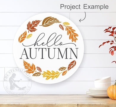 6938 Hello Autumn Stencil - The Stencilsmith