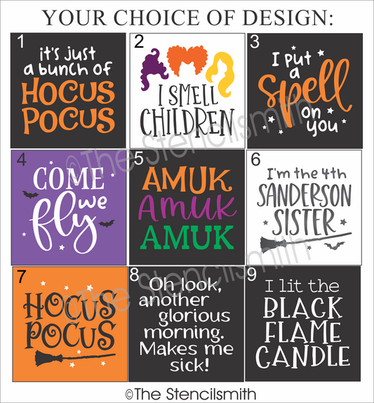 6963 Hocus Pocus Minis Stencils - The Stencilsmith