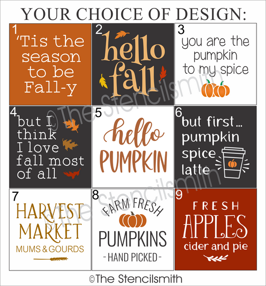 7019 Fall Minis Stencils - The Stencilsmith