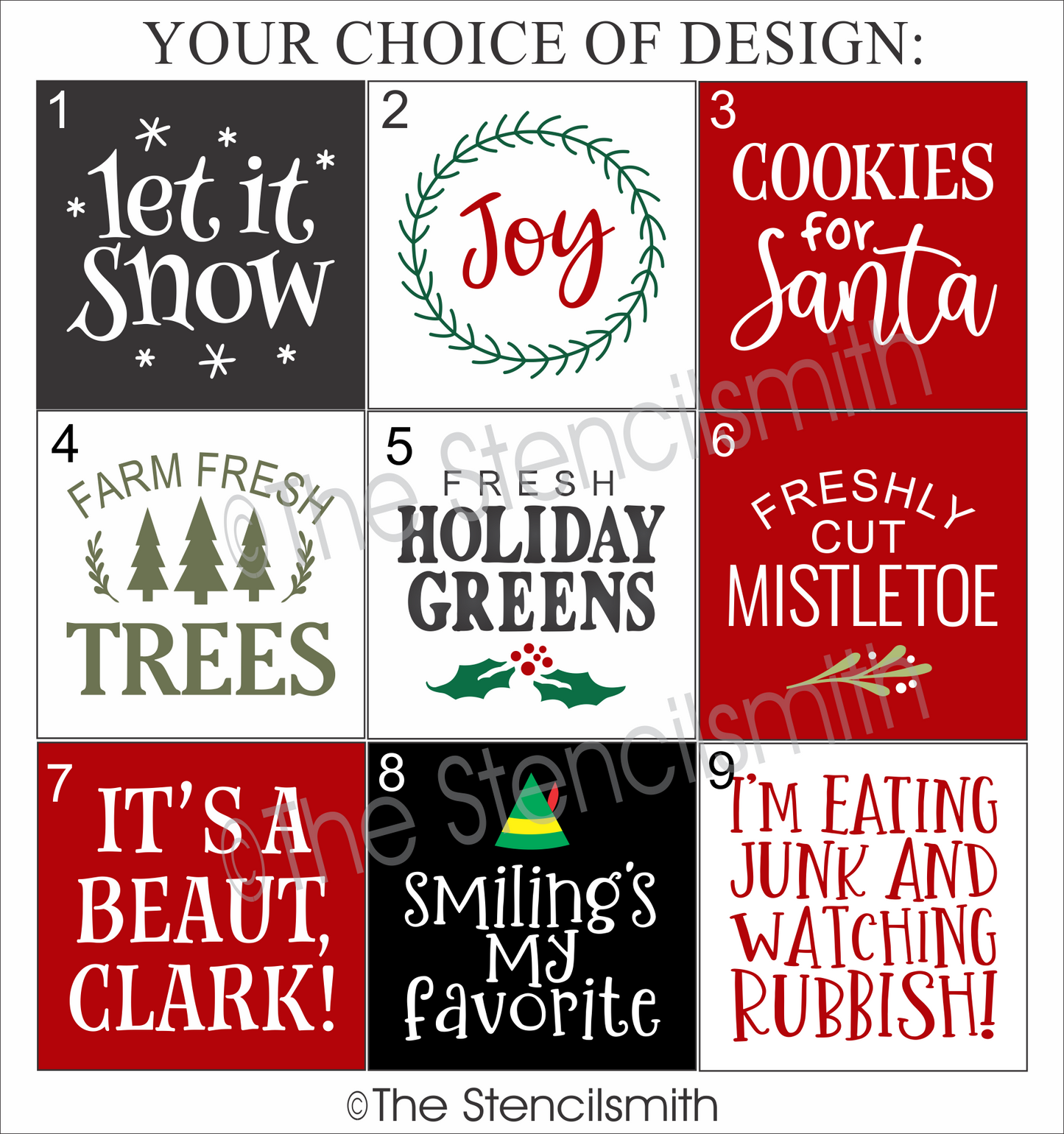 7066 Christmas Minis Stencils