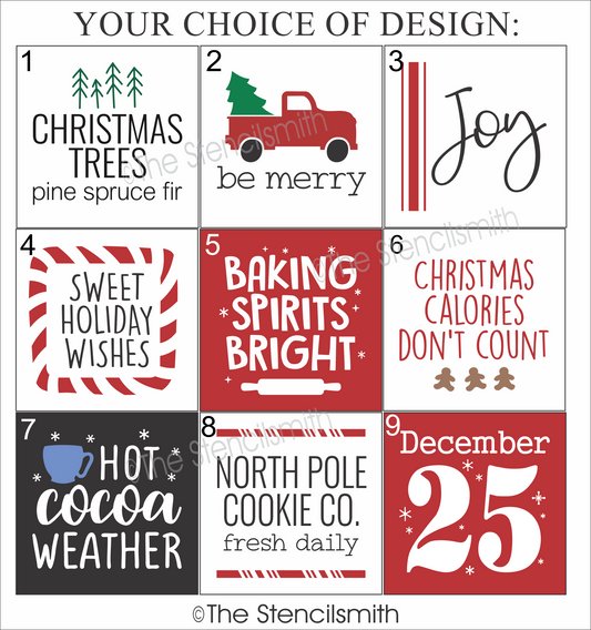7151 Christmas Minis Stencils - The Stencilsmith
