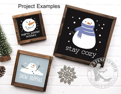 7179 Snowman Minis Stencils - The Stencilsmith