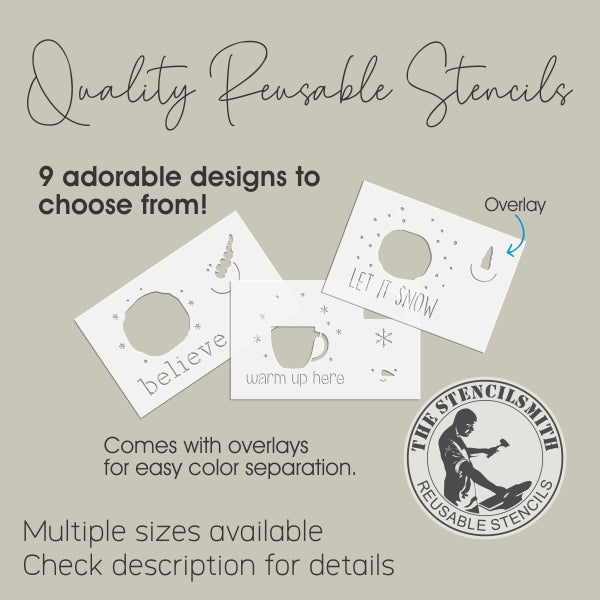 7179 Snowman Minis Stencils - The Stencilsmith