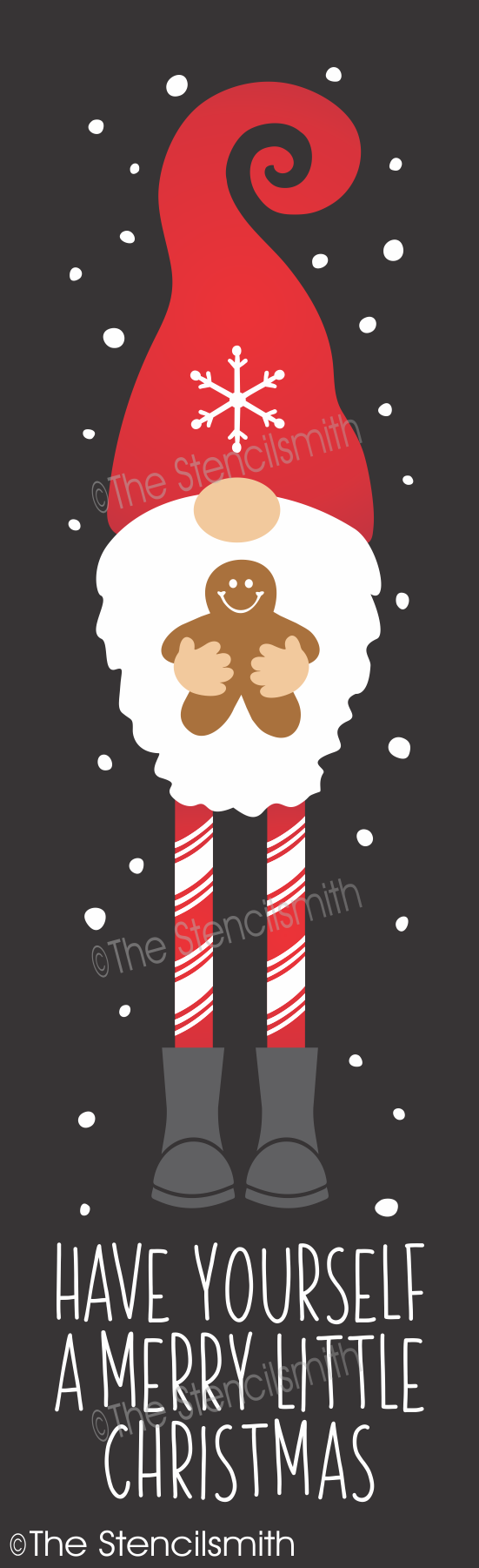 7180 Have Yourself A Merry Gnome Stencil - The Stencilsmith