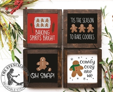 7188 Gingerbread Minis Stencils - The Stencilsmith
